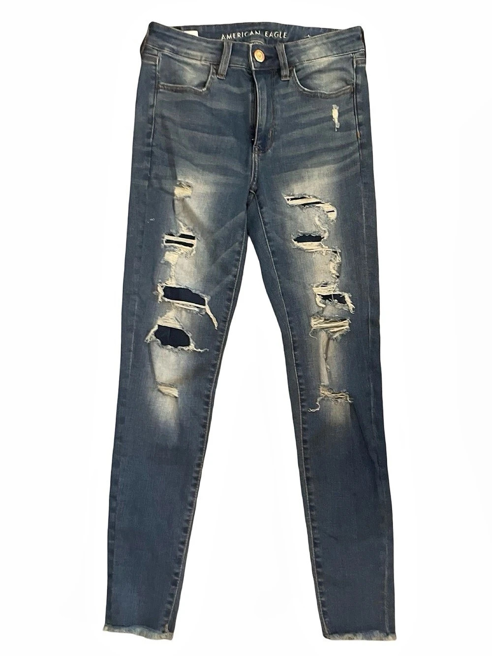 American Eagle Super Stretch Distressed Skinny Jeans Size 6
